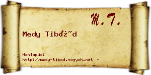 Medy Tibád névjegykártya